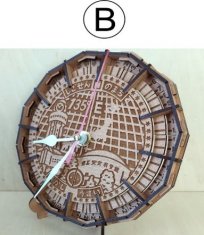 パズル時計(明石市マンホール)B:ナチュラル(薄茶色)