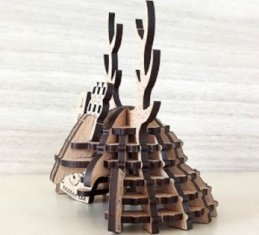 パズル兜(真田幸村)(据置タイプ)側面