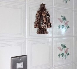 クリスマスツリー（壁掛タイプ）B:ナチュラル(薄茶色)