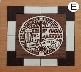 コースター(明石市マンホール)E:四角タイプ(白)