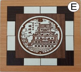 コースター(姫路市マンホール)E:四角タイプ(白)