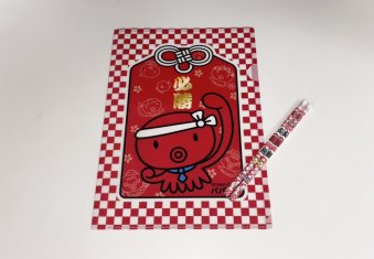 パパたこ必勝セット　クリアファイルと鉛筆のセット