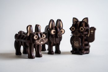 ３Ｄ組木パズル：動物キット１（３種類セット）の商品画像